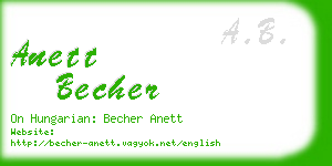 anett becher business card